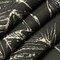 Black Abstract Leaves Linen Look Print Upholstery Fabric by The Yard - SKU: Brady Obsidian